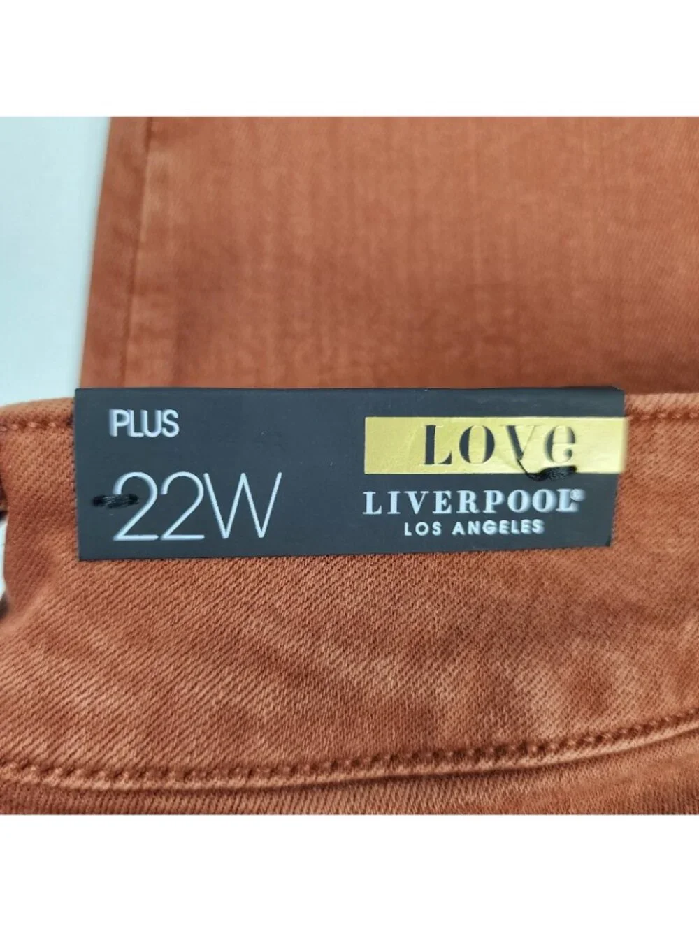 LIVERPOOL Jeans Women 22W Plus Cognac Brown Ankle Skinny Pant 42x27 LY2005WF NWT
